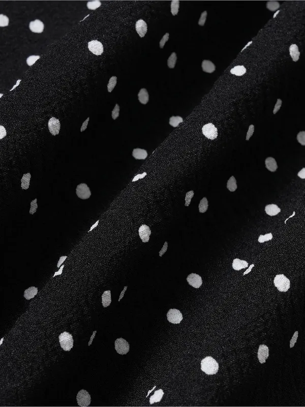 Rihoas Smocked Square-Neck Black Polka Dot Tank Top - Image 7