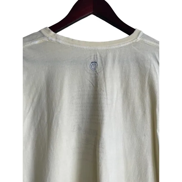 Life is Good Top Women Medium Yellow Coffee Start Me Up Graphic Pullover Cotton - Image 4