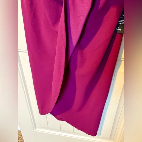 Lulus Burgundy So Flirty One Shoulder Cutout Asymmetrical Dress NWT - Image 7