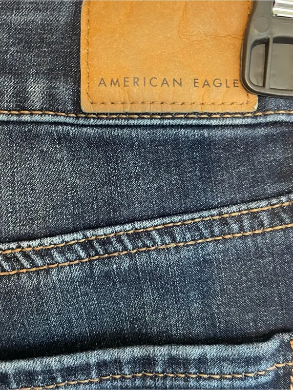 American Eagle Super Hi-Rise Jegging Women’s 6 Dark Wash Jeans Distressed - Image 9