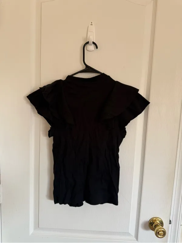 Veronica Beard Bea Black Ruffle Blouse - Image 5