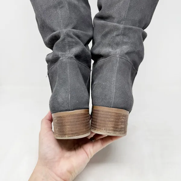 [Steve Madden] Gray Pondrosa Suede Leather Tall Knee High Slouchy Boots Size 9 - Image 8