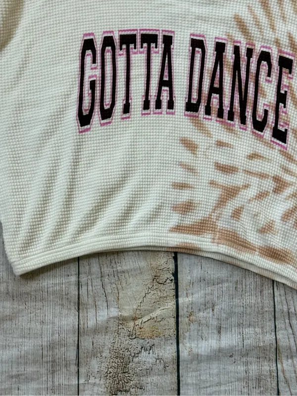 Aerie Offline Size XL Women’s Cropped Waffle Knit "Gotta Dance" Tie Dye Top - Image 7