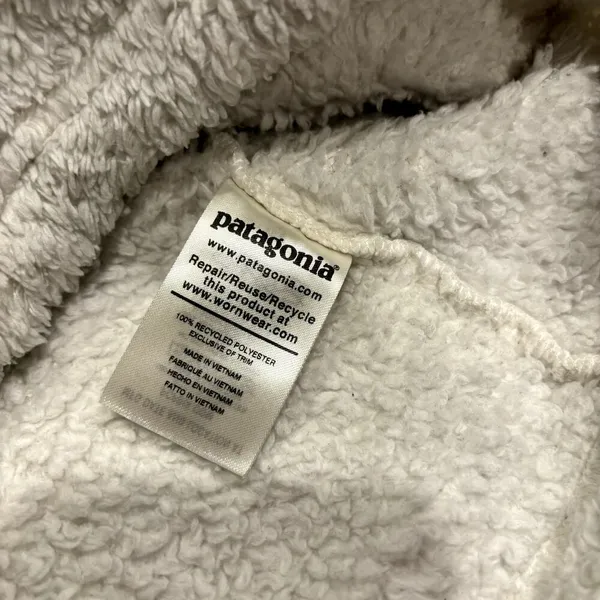 Patagonia Los Gatos 1/4 Zip Jacket Quarter Zip Fleece Pullover Size XS White - Image 7