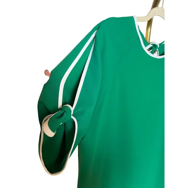 Amanda Uprichard Green Cut Out Sleeve Dress Sz. S - Image 4