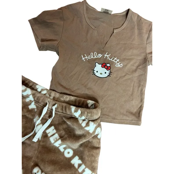 Hello Kitty Brown Pajama Set - Image 2