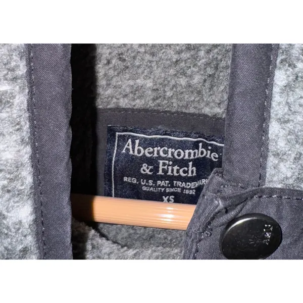 Abercrombie & Fitch Quilted Fleece Pullover Sweatshirt‎ Mock Neck XS Equestrian - Image 5