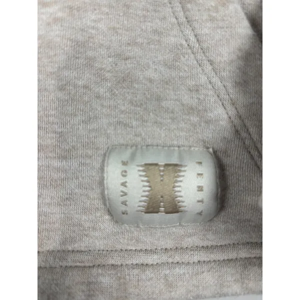 Savage X Fenty Essential‎ Oatmeal Beige Cropped Hoodie Sweatshirt XL Rihanna - Image 5