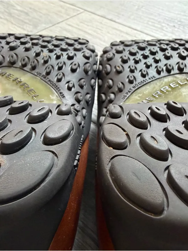 Merrell Womens 8 M Brown Leather Sport Driving Loafer Shoe Hidden Wedge - Image 8