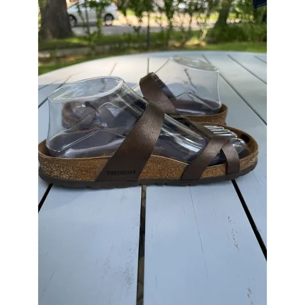 Birkenstock Mayari Brown Birko-Flor Sandals Women’s Size 37 US 6 Comfort Slides - Image 5