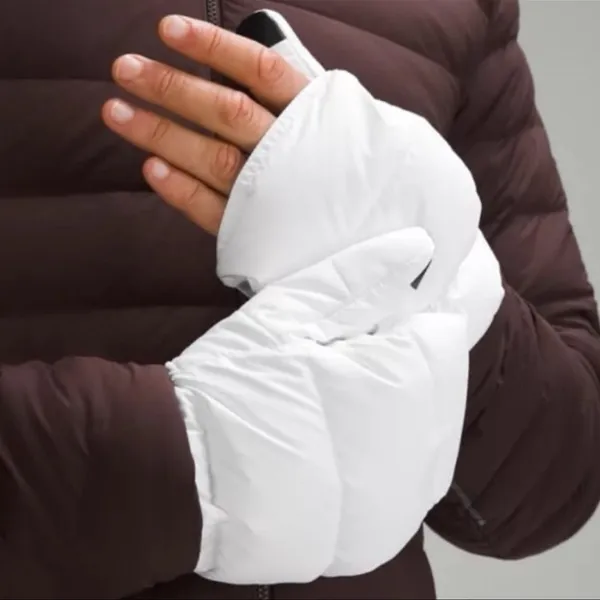 Lululemon Wunder Puff Down Mittens White Unisex Large XL NWT - Image 9