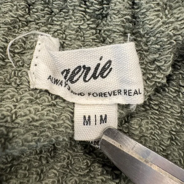 Aerie Easy Street Olive Green Oversized Sweatshirt Size M Peasant Boho Cottage - Image 9