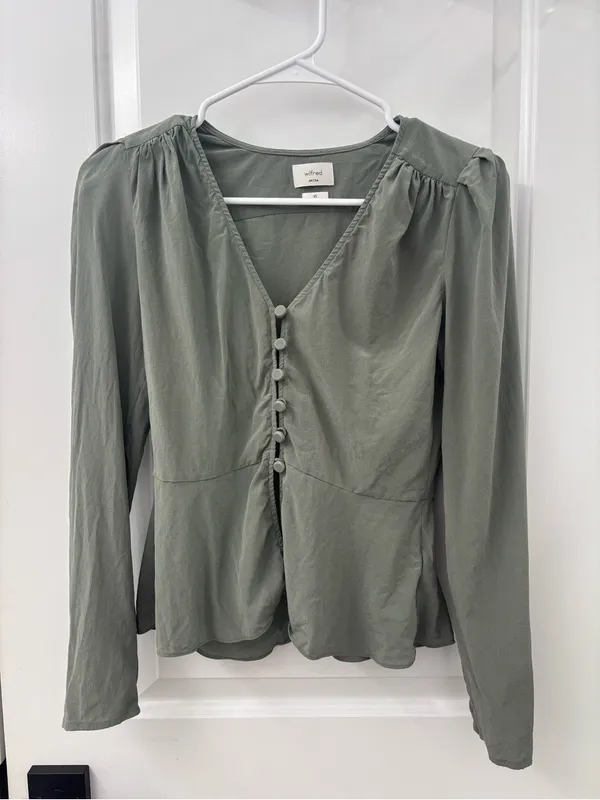 Aritzia Wilfred Suzette silk blouse - Image 4