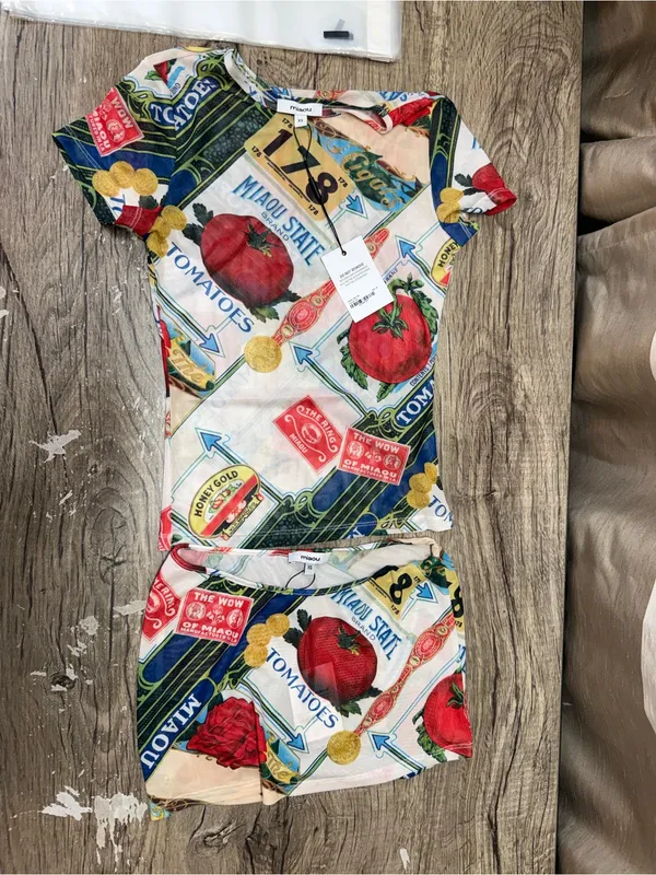 MIAOU Elektra Skirt and mini top in Figaro‎ Print size xs NWT - Image 4