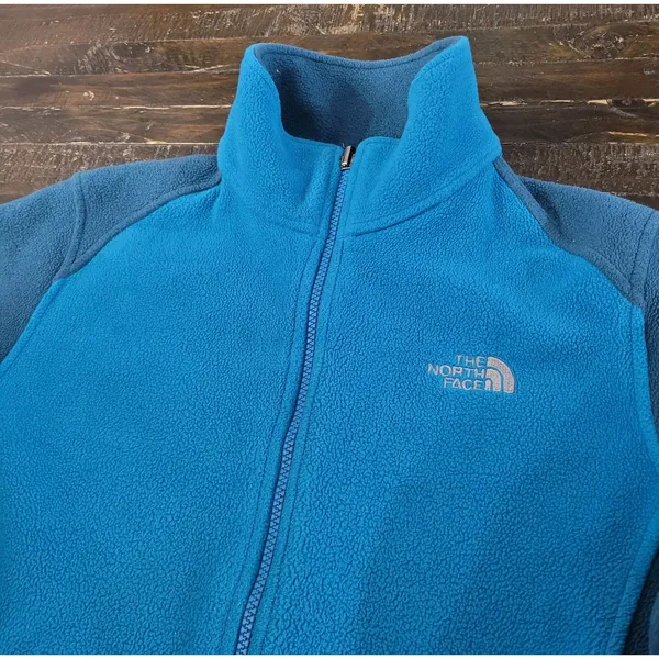 The North Face Khumbu Fleece Jacket Womens Large Blue Full Zip Soft Outdoor - Image 2