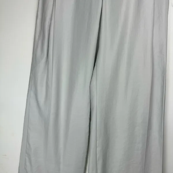 NWOT Zara High Rise Trouser Pants Sz Small Grey Wide Leg - Image 8