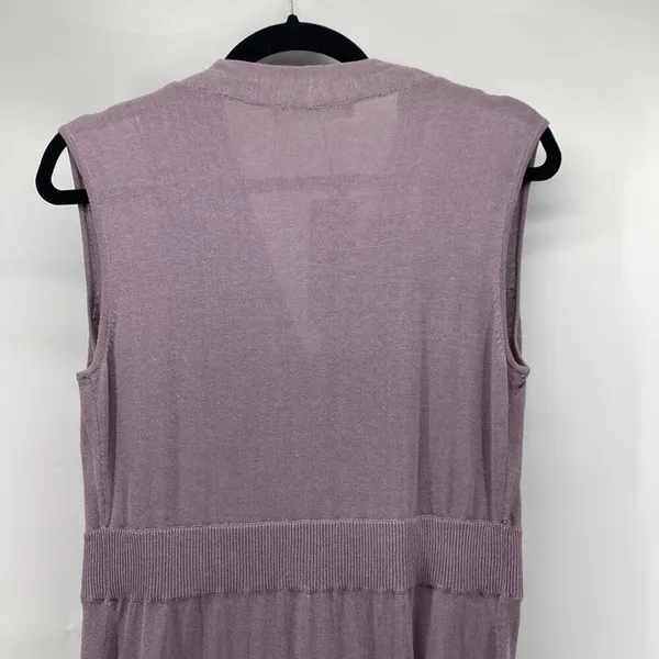 Peruvian Connection ADRIATICO lilac maxi knit dress minimalist size M - Image 8