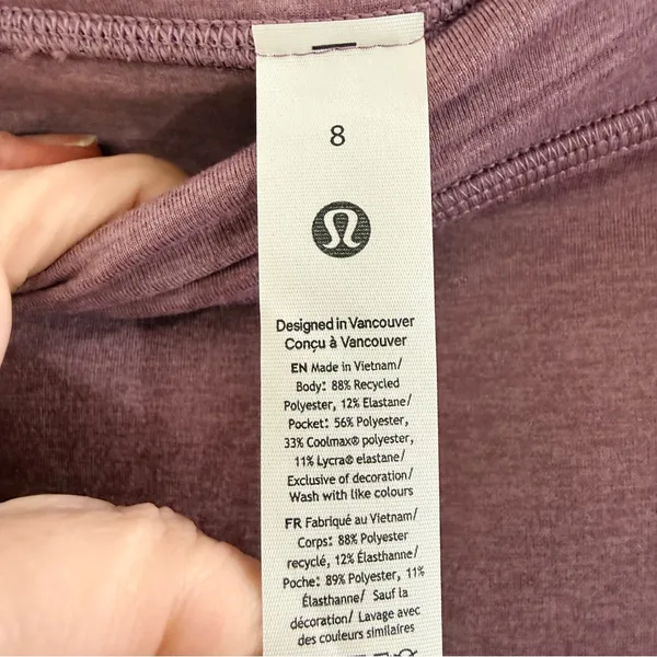 Lululemon Athletica Heathered Rose Flare Leggings Size 8 - Image 3