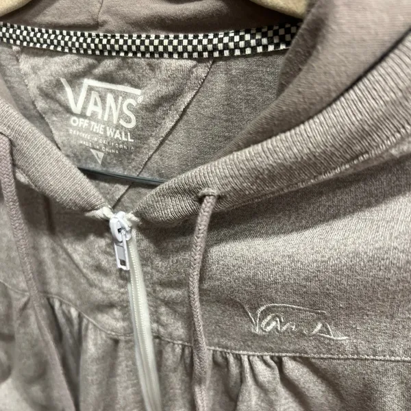 Vans women's zip up Hoodie‎ embroidered size large - Image 2