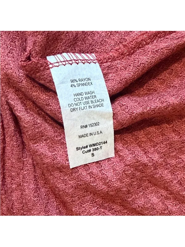 Red Dress Boutique Waffle Knit Henley Dress in Rust - Image 5