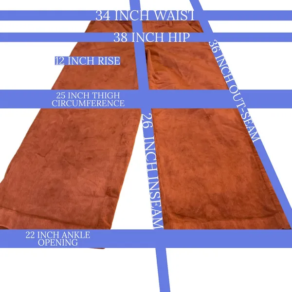 Loft Burnt Orange Cropped Wide Leg Corduroy Pants (10) - Image 13