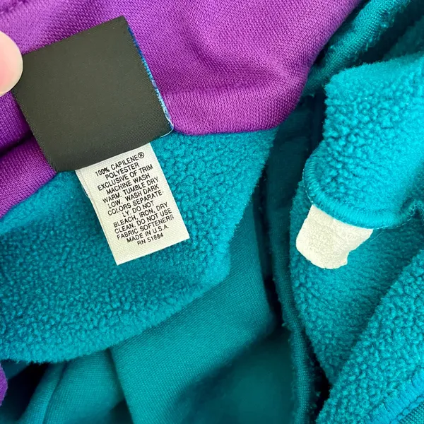 Vintage Patagonia Turquoise 1/4 Zip ‘Capilene’ Pullover Sweater, Size M - Image 5