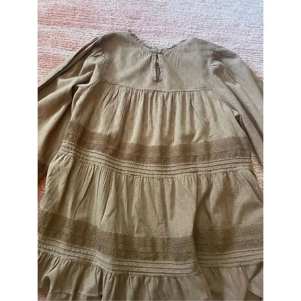 Old Navy Long Sleeve Brown Embroidered Dress Size L - Image 7