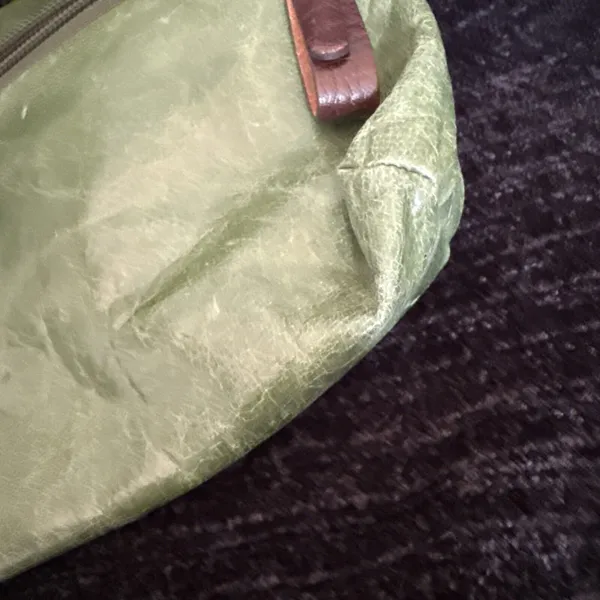 TANO leather handbag | shoulder strap, medium size U2k Green Brown Purse‎ - Image 7