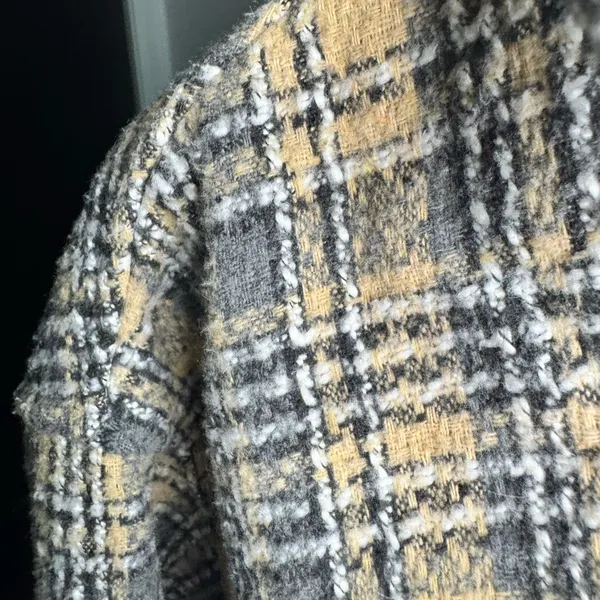 A‎ Peach (A Buckle Brand) Oversized Tweed Hooded Shacket Size Large - Image 8