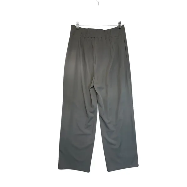 Halara Wide Leg‎ Pants Gray High Waist Old Money Capsule Wardrobe Size Large - Image 5
