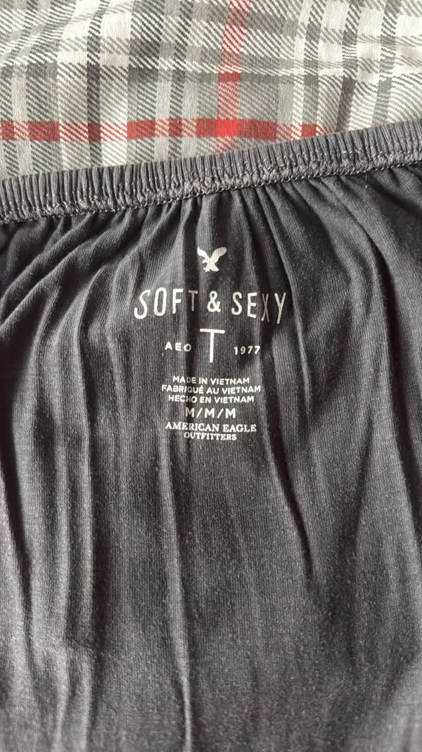 American Eagle Off-The-Shoulder Top Dark Grey  - Image 4