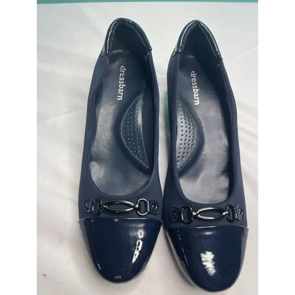 Dressbarn Patent Leather Flats with‎ Buckle Accent S-141 - Image 2