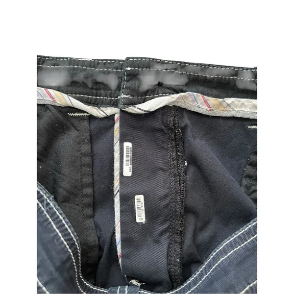 Anthropologie Maeve Women’s Contrast Stitch Navy Blue Tapered Cropped Pants Sz 4 - Image 7