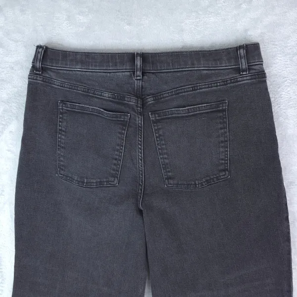 Spanx Shape Jeans Women XL Petite Black Authentic 360 90s Straight Leg 21596Q - Image 4