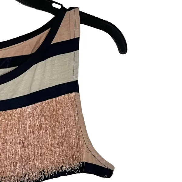 Ann Taylor Women's‎ Tiered Fringe Tank Top Striped Flapper Retro Mod Size Small - Image 4