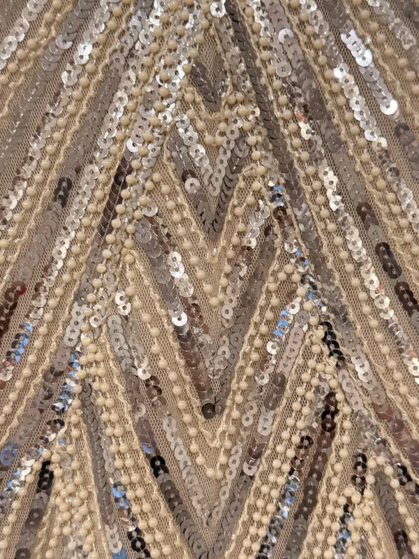 NWT Vijiv Flapper Dress Silver Size M - Image 4