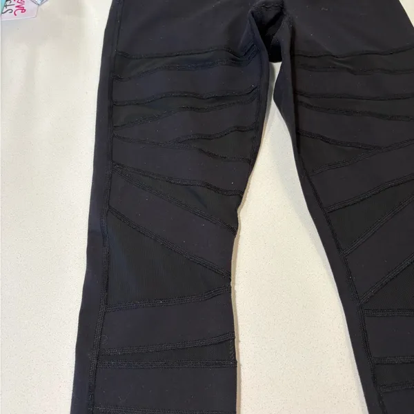 Lululemon black mesh leggings (flawed) size 4. - Image 5
