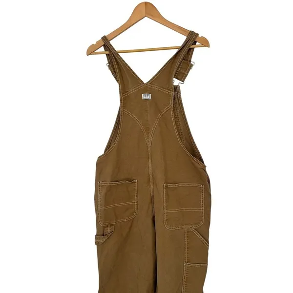 Liberty Overalls Womens L Brown Duck Canvas Carpenter Workwear Utility Gorpcore - Image 4