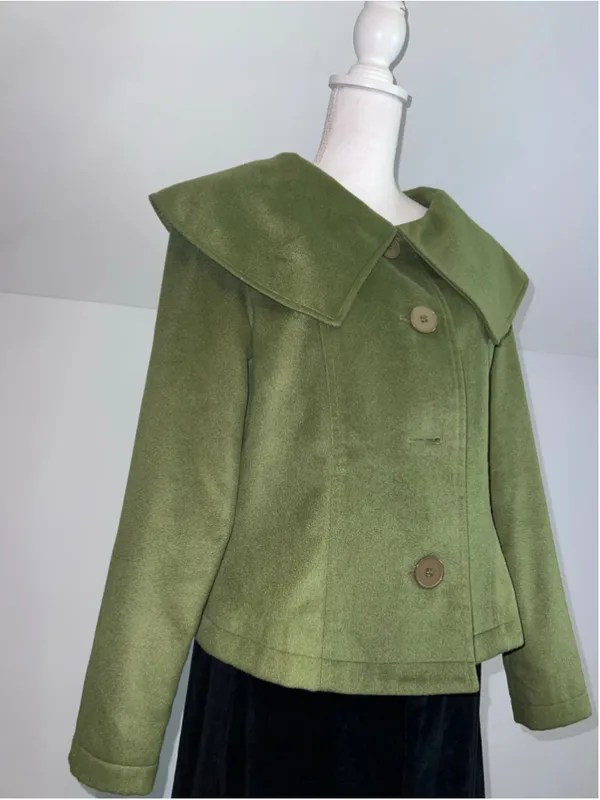 VTG COTTAGECORE Green Blazer Jacket Size M - Image 2