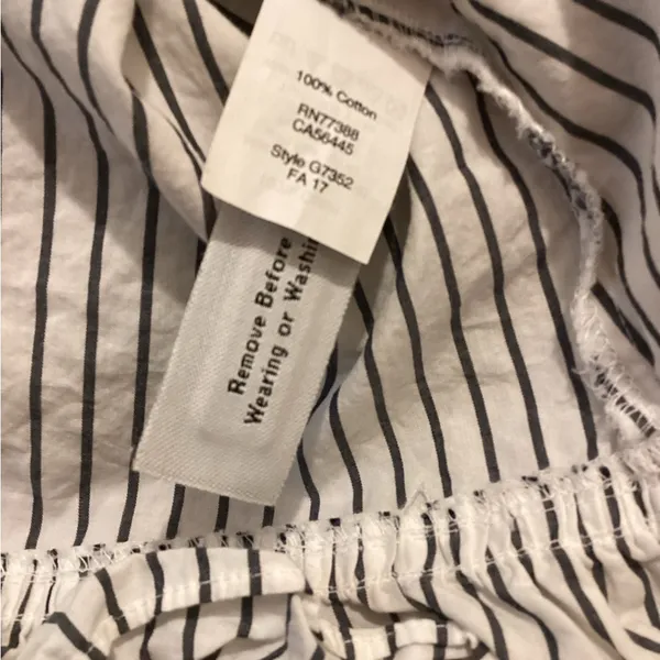 Madewell Navy and White Striped Top - Image 4