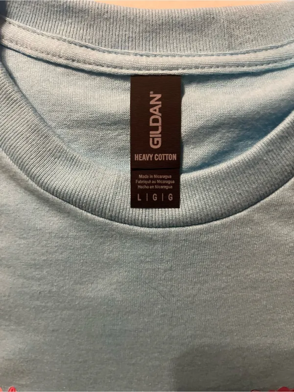 Gildan Fearless Heart Brave Soul Floral Tee - Light Blue Size Large - Image 3