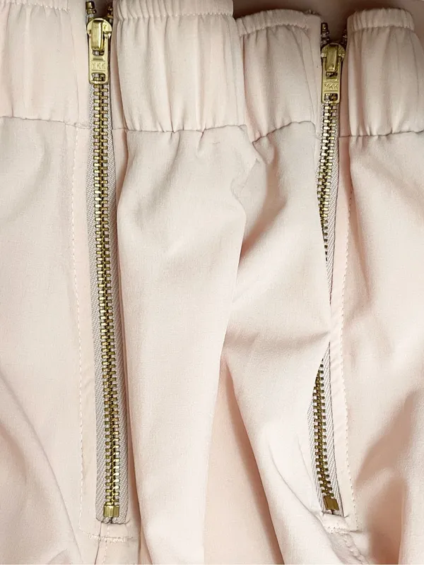 Albion Fit Jetsetter Jumpsuit Sz Medium Blush Pink Cap Sleeve Tapered Athleisure - Image 10