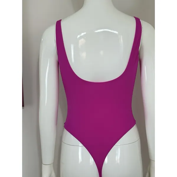 SKIMS Women’s Fits Everybody Square Neck Bodysuit Pink Thong Sleeveless Size S - Image 7