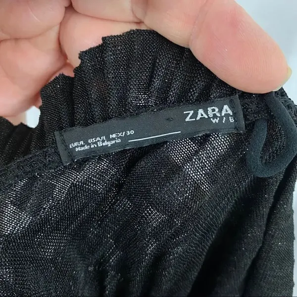 Zara Metallic silver black Cocktail mini Dress - Image 13