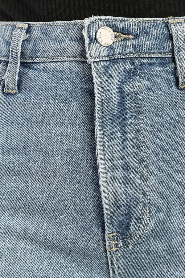 Just Black Denim Truly Cool Light Wash Ribcage Straight Leg Jeans - Image 5