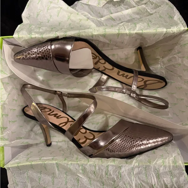 Sam Edelman Metallic Strappy Heels - Image 3