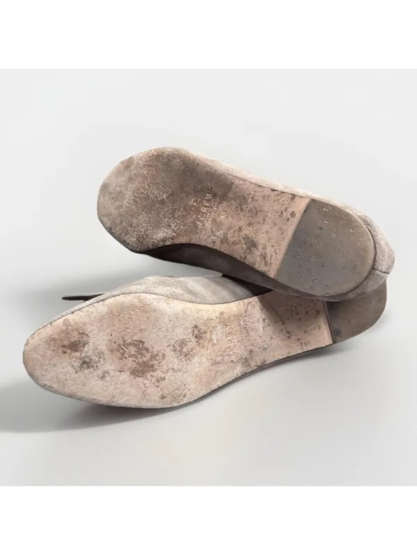 (RC) J. Crew Darby Suede Tassel Loafers Beige Tan 10 M Italy Leather Flats EUC - Image 2