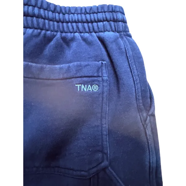 TNA Aritzia Cozy Fleece Mega Fit Cargo Sweatpants Navy Blue Women's Size Small‎ - Image 5