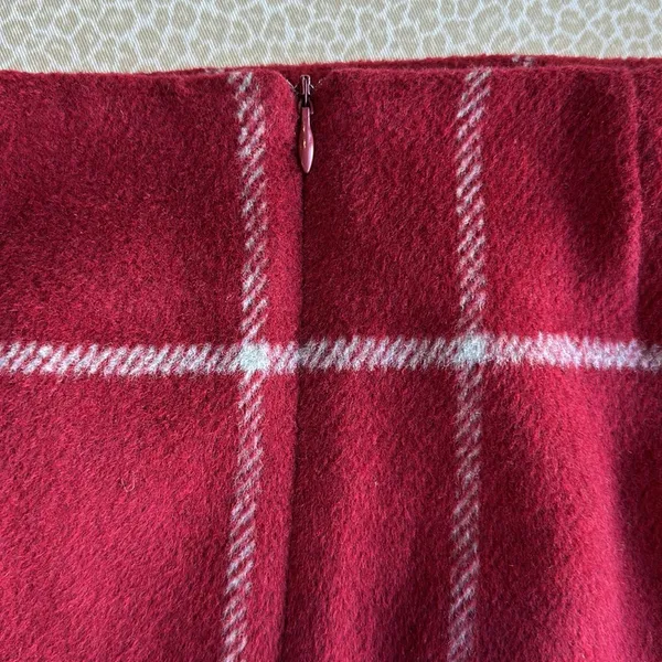 Lulus Spence wine Red Plaid Mini Plaid Mini Skirt size S - Image 6