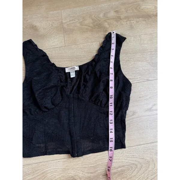 EUC Collabo by privy Los Angeles Nordstrom black lace corset tank top size M - Image 5